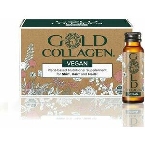 Vegan Gold Collagen - питьевая пищевая добавка для здоровых волос, ногтей и кожи,  10-ти дневный веганский курс